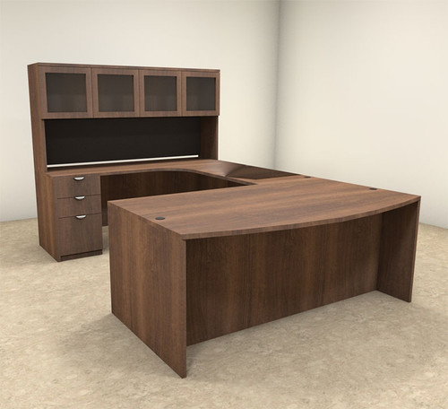 5pc U Shaped Modern Contemporary Executive Office Desk Set, #OF-CON-U4