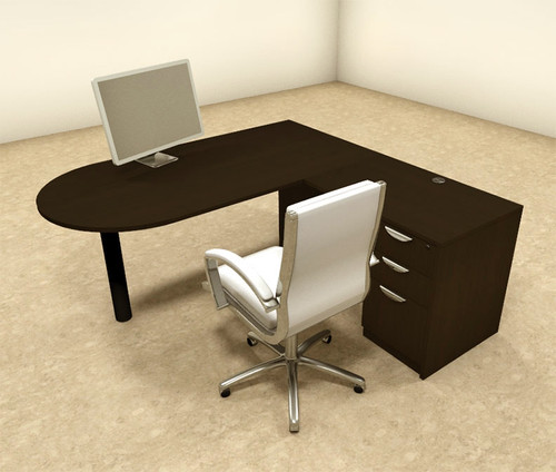 3pc L Shaped Modern Executive Office Desk, #OT-SUL-L20