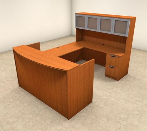 5pc U Shaped Modern Office Reception Desk Set, #OT-SUL-R9 - H2O Furniture