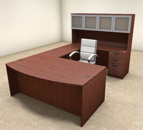 5pc U Shaped Modern Executive Office Desk, #OT-SUL-U38