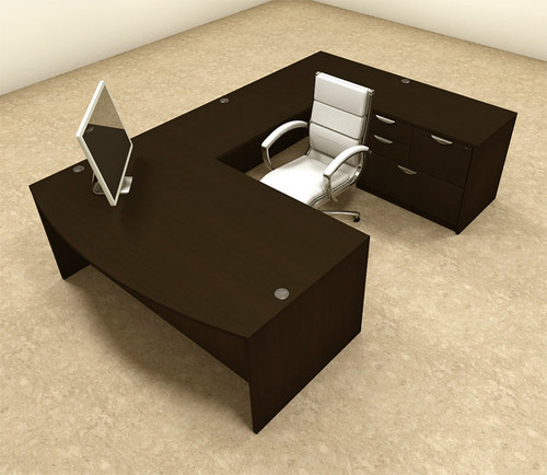 4pc U Shaped Modern Executive Office Desk, #OT-SUL-U8