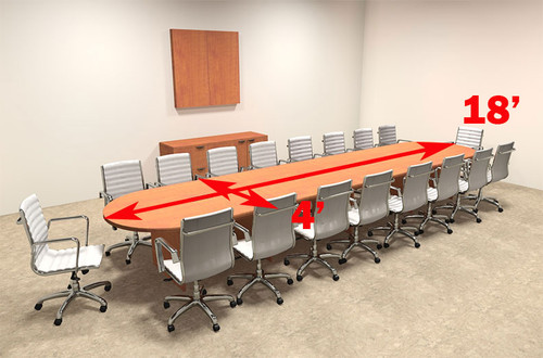 Modern Racetrack 18' Feet Conference Table, #OF-CON-C24