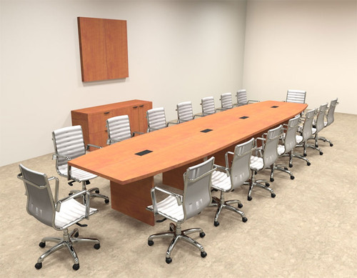Modern Boat Shapedd 18' Feet Conference Table, #OF-CON-C76