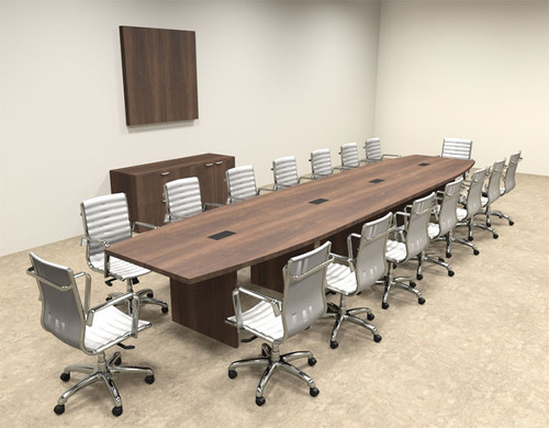 Pacific Coast Furniture Group Ltd - 18ft Boat Shape, Palmer base Conference  Table: WHITE