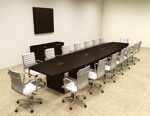 Modern Boat Shapedd 18' Feet Conference Table, #OF-CON-C80