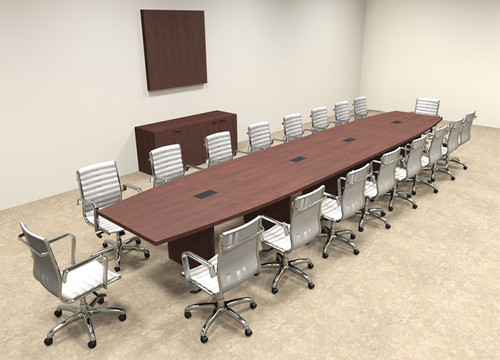 Modern Boat Shapedd 20' Feet Conference Table, #OF-CON-C82