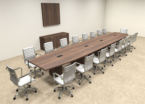 Modern Boat Shapedd 20' Feet Conference Table, #OF-CON-C84