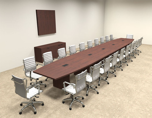 Modern Boat Shapedd 24' Feet Conference Table, #OF-CON-C92