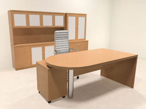 6pc Modern Contemporary Executive Office Desk Set, #RO-ABD-D22