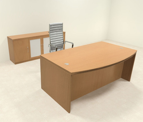 3pc Modern Contemporary Executive Office Desk Set, #RO-ABD-D7