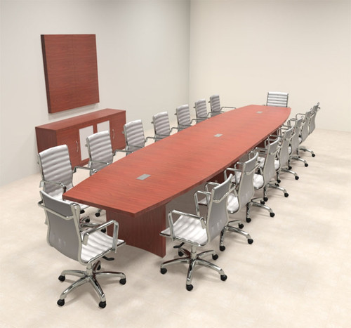 Modern Contemporary Boat Shaped 18' Feet Conference Table, #RO-ABD-C14