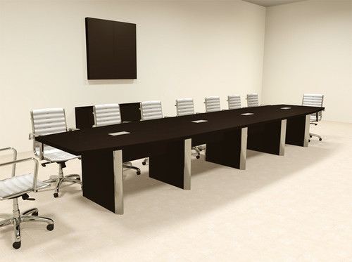 Modern Boat Shaped 18' Feet Conference Table, #OF-CON-CP25