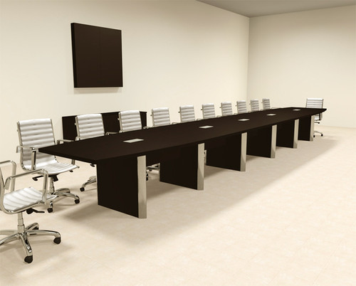 Modern Boat Shaped 24' Feet Conference Table, #OF-CON-CP40