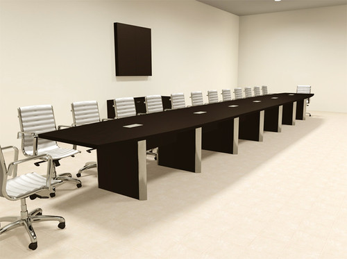 Modern Boat Shaped 28' Feet Conference Table, #OF-CON-CP50