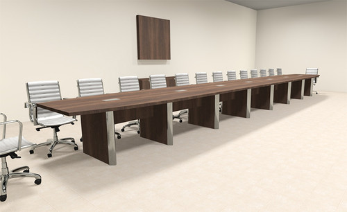 Modern Boat Shaped 30' Feet Conference Table, #OF-CON-CP54
