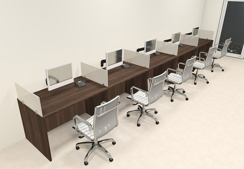 Five Person Modern Divider Office Workstation Desk Set, #CH-AMB-SP79