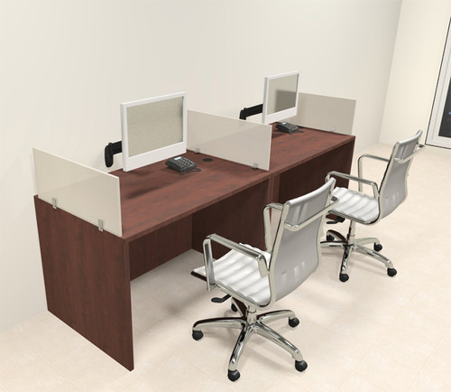 Two Person Modern Divider Office Workstation Desk Set, #CH-AMB-SP61