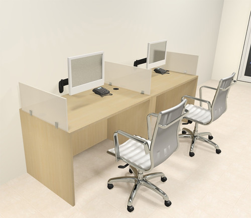 Two Person Modern Divider Office Workstation Desk Set, #CH-AMB-SP65