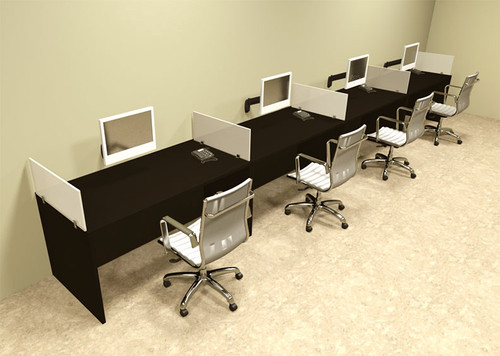 Four Person Divider Modern Office Workstation Desk Set, #OT-SUL-SP12