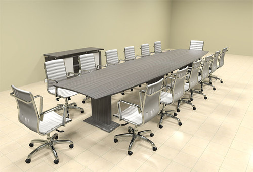 Modern Contemporary Boat Shaped 16' Feet Conference Table, #MT-STE-C16