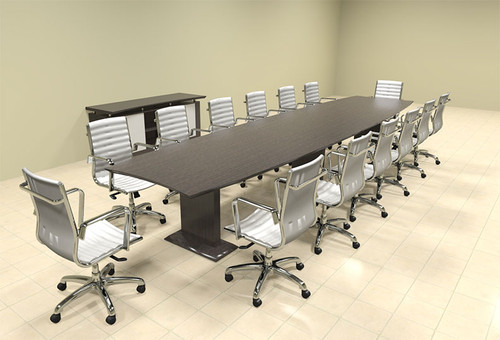 Modern Contemporary Boat Shaped 16' Feet Conference Table, #MT-STE-C18