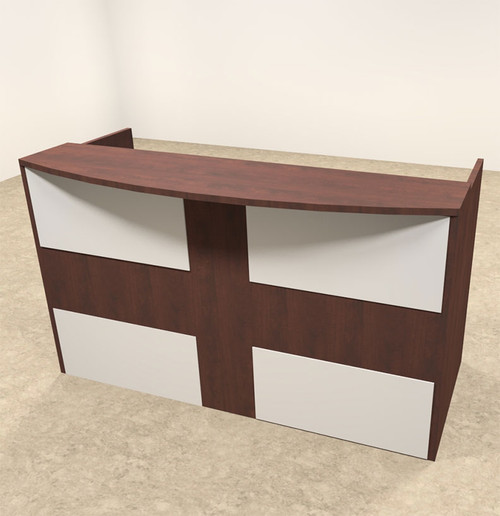 2pc Rectangular Modern Acrylic Panel Office Reception Desk, #OT-SUL-R14