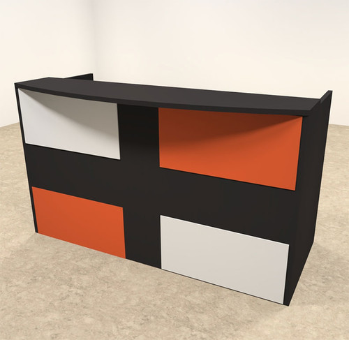 2pc Rectangular Modern Acrylic Panel Office Reception Desk, #OT-SUL-RM40