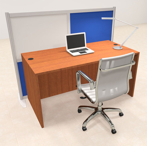 One Person Workstation w/Acrylic Aluminum Privacy Panel, #OT-SUL-HPB25