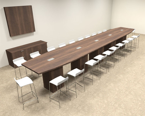 Boat Shape Counter Height 22' Feet Conference Table, #OF-CON-CT40