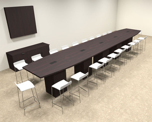 Boat Shape Counter Height 22' Feet Conference Table, #OF-CON-CT41