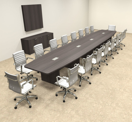 Modern Boat Shapedd 20' Feet Conference Table, #OF-CON-C138
