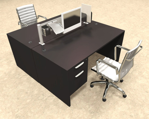 Two Person Modern Aluminum Organizer Divider Office Workstation, #OT-SUL-FPW16