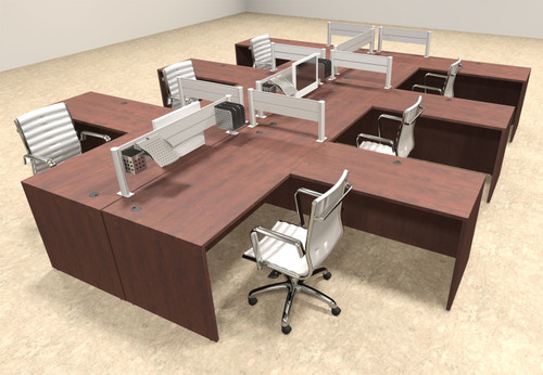 Six Person Modern Aluminum Organizer Divider Office Workstation, #OT-SUL-FPW34