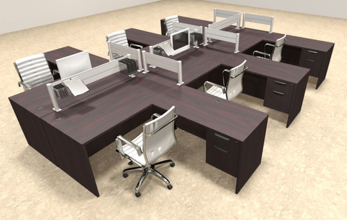 Six Person Modern Aluminum Organizer Divider Office Workstation, #OT-SUL-FPW47