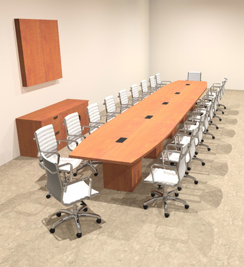 Modern Boat Shaped Cube Leg 22' Feet Conference Table, #OF-CON-CQ65