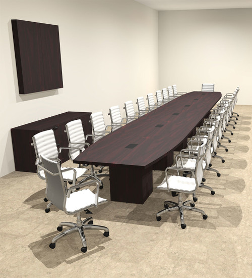 Modern Boat Shaped Cube Leg 26' Feet Conference Table, #OF-CON-CQ84