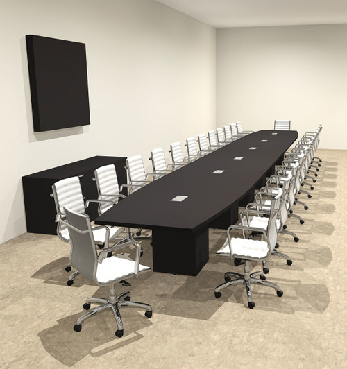 Modern Boat Shaped Cube Leg 28' Feet Conference Table, #OF-CON-CQ93