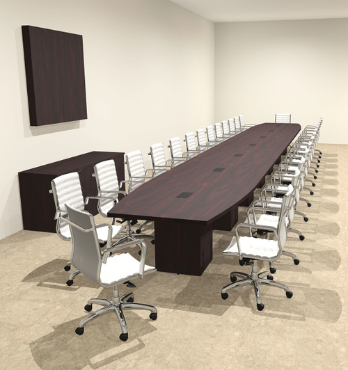Modern Boat Shaped Cube Leg 30' Feet Conference Table, #OF-CON-CQ100