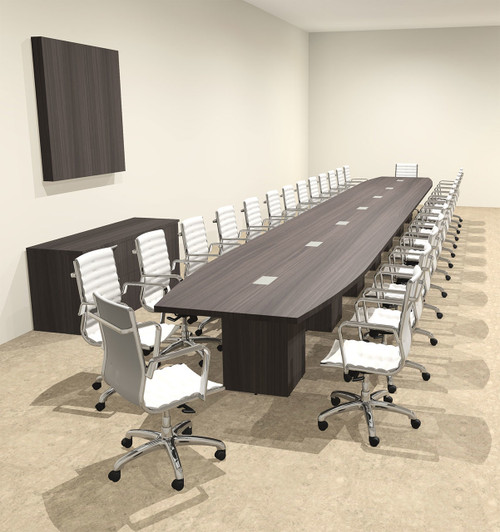 Modern Boat Shaped Cube Leg 30' Feet Conference Table, #OF-CON-CQ102