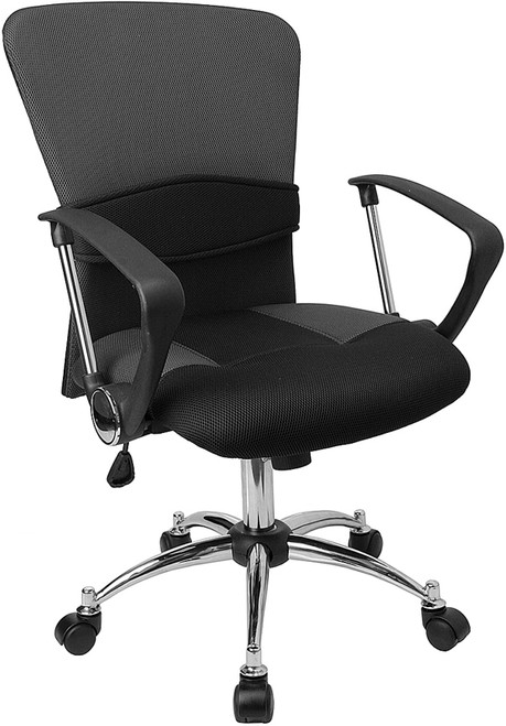 Mid-Back Grey Mesh Office Chair , #FF-0035-14