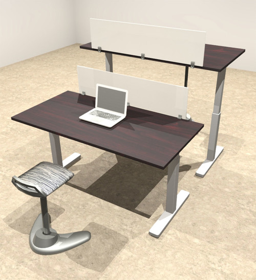 Two Persons Modern Power Height Adjustable Leg Divider Workstation, #OT-SUL-FPH3