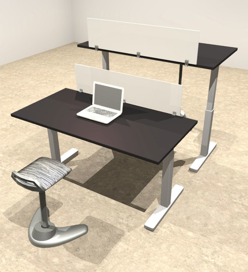 Two Persons Modern Power Height Adjustable Leg Divider Workstation, #OT-SUL-FPH4