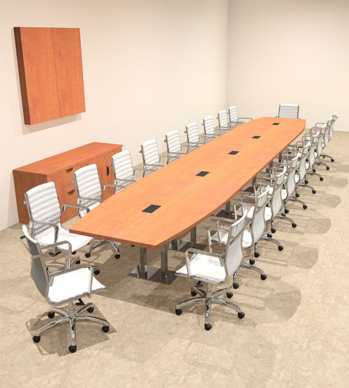 Modern Boat Shaped Steel Leg 22' Feet Conference Table, #OF-CON-CM65