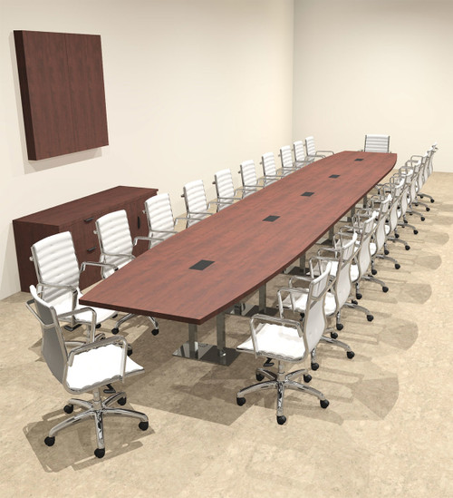 Modern Boat Shaped Steel Leg 24' Feet Conference Table, #OF-CON-CM75