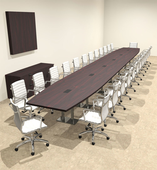 Modern Boat Shaped Steel Leg 28' Feet Conference Table, #OF-CON-CM92