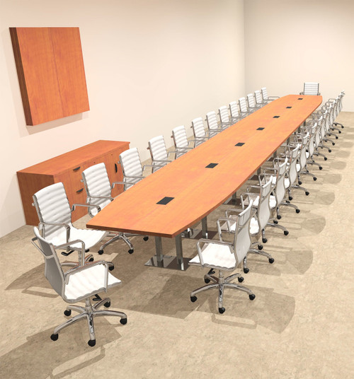 Modern Boat Shaped Steel Leg 30' Feet Conference Table, #OF-CON-CM97