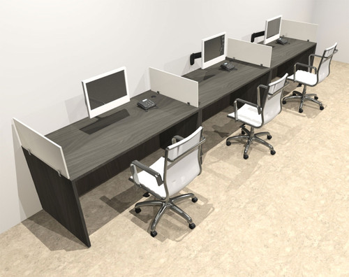 Three Person Modern Divider Office Workstation Desk Set, #OT-SUL-SP66
