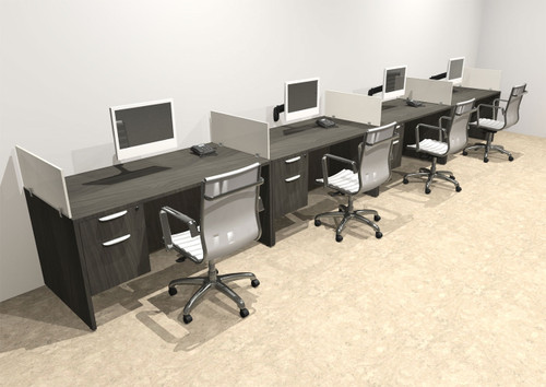 Four Person Modern Divider Office Workstation Desk Set, #OT-SUL-SP72