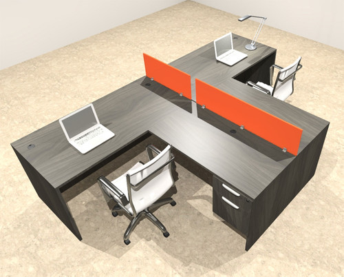 Two Person Modern Divider Office Workstation Desk Set, #OT-SUL-SPO78