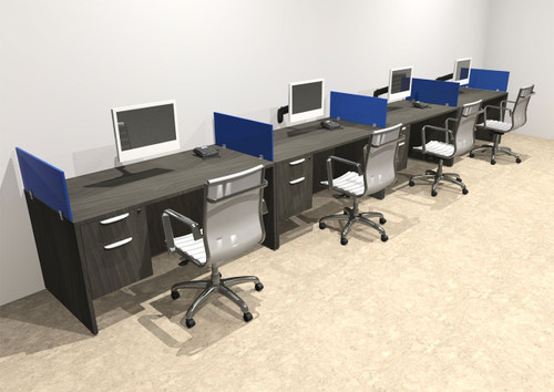 Four Person Modern Divider Office Workstation Desk Set, #OT-SUL-SPB72
